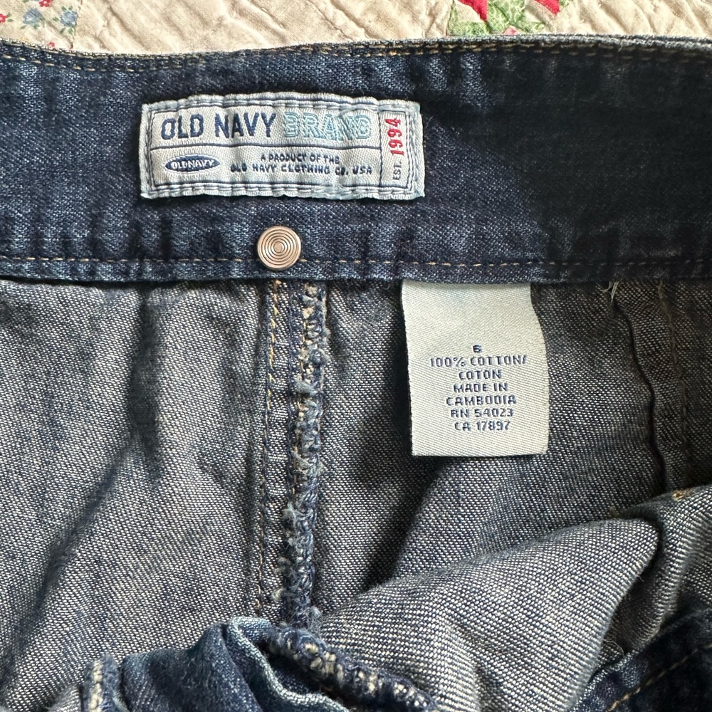 Old Navy Denim Cargo Maxi Skirt Sz 6 - Picture 3 of 3